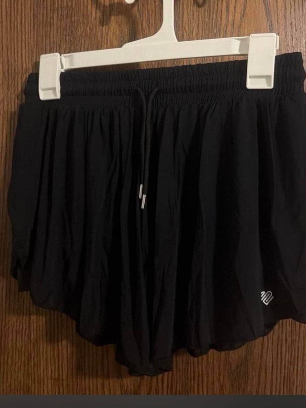 Justice Black Girls' Athletic Shorts with Drawstring Size16